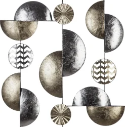 Atmosphera Deco Murale Metal Or Et Argent 50X50Cm- Plaques Murales