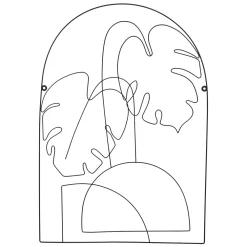 Atmosphera Deco Murale Metal Palm D.45X64.8Cm- Objets Decoratifs Muraux