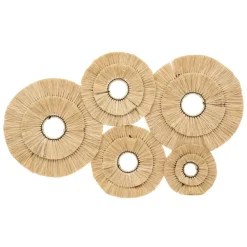 maxibazar Deco Murale Raphia Alba 91X64Cm- Decoration Murale