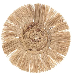 maxibazar Deco Murale Raphia X3 Pieces 25Cm 30Cm 36Cm- Decoration Murale