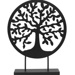 maxibazar Decoration A Poser Noire Arbre Vie 22X28Cm- Objets De Decoration