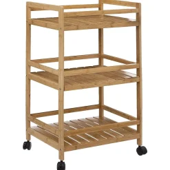 Organisation De La Cuisine|* Desserte 3 Niveaux Bambou Linha