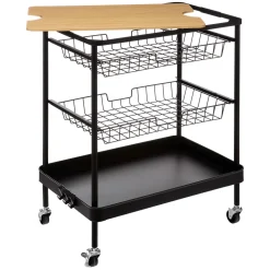 Organisation De La Cuisine|* Desserte 2 Paniers Metal Et Planche Amovible