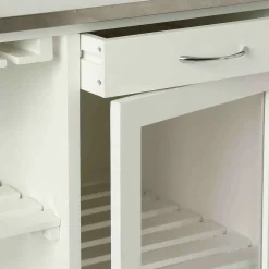 Atmosphera Dessertes></noscript>Desserte Inox Blanc