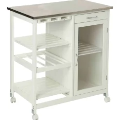 Atmosphera Dessertes></noscript>Desserte Inox Blanc