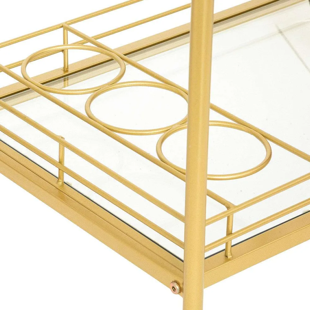 * Dessertes>Desserte Metal Verre Antonella Dore H.90Cm