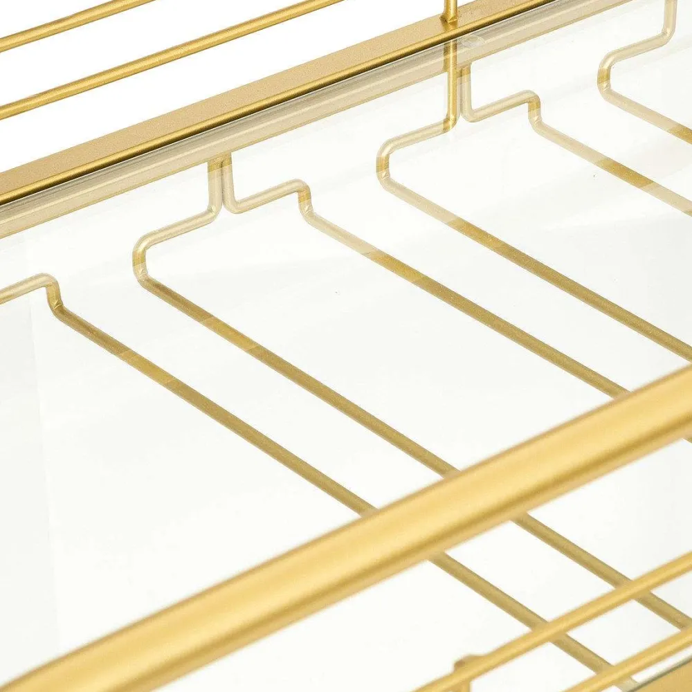 * Dessertes>Desserte Metal Verre Antonella Dore H.90Cm