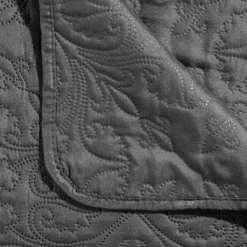 Atmosphera Dessus De Lit Arabesque Avec 2 Taies Gris Fonce 240X260Cm- Couvre-Lits, Boutis Et Edredons