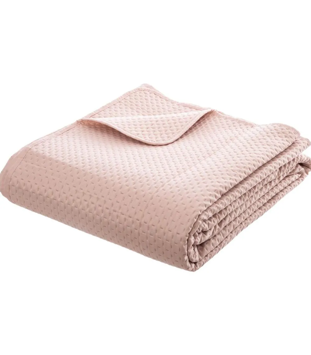 Atmosphera Dessus De Lit Et 2 Taies Dolce Rose Poudre 260X240Cm- Couvre-Lits, Boutis Et Edredons