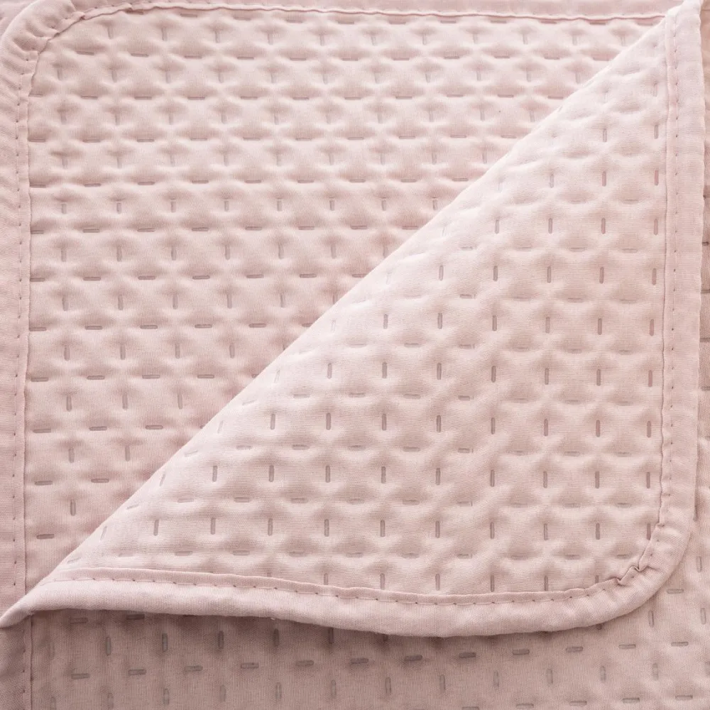 Atmosphera Dessus De Lit Et 2 Taies Dolce Rose Poudre 260X240Cm- Couvre-Lits, Boutis Et Edredons