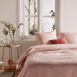 Atmosphera Dessus De Lit Et 2 Taies Dolce Rose Poudre 260X240Cm- Couvre-Lits, Boutis Et Edredons
