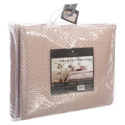 Atmosphera Dessus De Lit Et 2 Taies Dolce Rose Poudre 260X240Cm- Couvre-Lits, Boutis Et Edredons