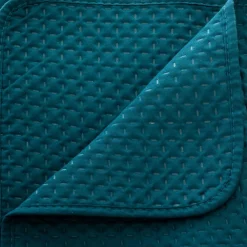 Atmosphera Dessus De Lit Et 2 Taies Dolce Bleu Canard 260X240Cm- Couvre-Lits, Boutis Et Edredons