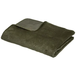 Atmosphera Dessus Lit Velours Feuille Kaki 240X260Cm- Couvre-Lits, Boutis Et Edredons