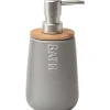 Accessoires De Salle De Bain|* Distributeur A Savon Dolomite Rond Bath Gris Bambou
