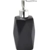 Accessoires De Salle De Bain|* Distributeur A Savon Gres Forme Losange Noir