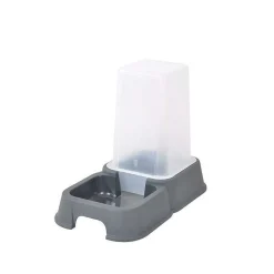 Repas Et Accessoires|* Distributeur D Eau Croquettes Pour Chat Gris