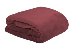 maxibazar Doudou Plaid 130X160Cm Marsala- Plaids