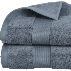 Atmosphera Drap Bain 450Gr Gris Fonce 100X150Cm- Eponge 450G