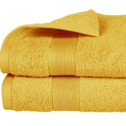 Atmosphera Drap Douche 450Gr Ocre 70X130Cm- Eponge 450G