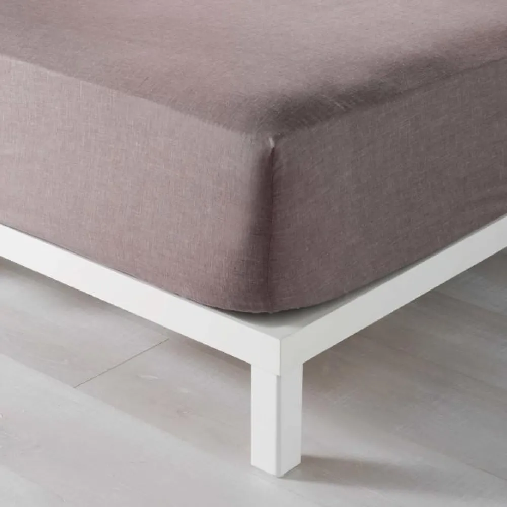 maxibazar Drap Housse 1 Personne 90X190Cm Actually Noisette- Draps Housse