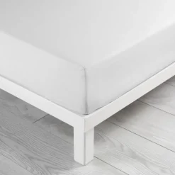 maxibazar Drap Housse 1 Personne 90X190Cm Lina Blanche- Draps Housse