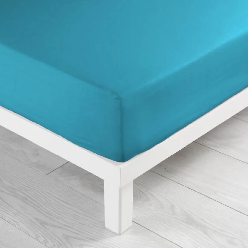 maxibazar Drap Housse 1 Personne 90X190Cm Lina Outremer- Draps Housse