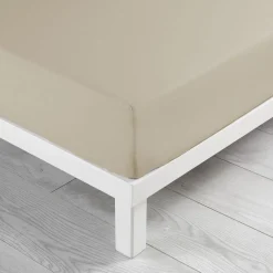 maxibazar Drap Housse 140X190Cm Coton Lave 57 Fils Linette Lin- Draps Housse