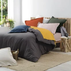 maxibazar Drap Plat 2 Pers 240 X 300 Cm Percale Uni 78 Fils Miel- Draps Plat