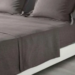 maxibazar Drap Plat 1 Personne 180X290Cm Actually Noisette- Draps Plat