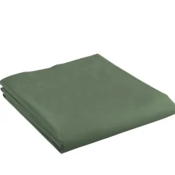 maxibazar Drap Plat 1 Personne 180X290Cm Uni Lina Kaki- Draps Plat