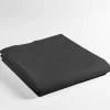 maxibazar Drap Plat 180X290Cm Uni 57 Fils Lina Noir- Draps Plat