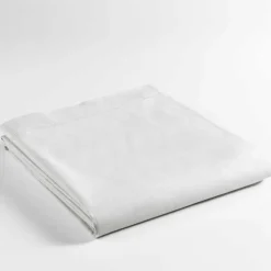 maxibazar Drap Plat 180X290Cm Uni 57 Fils Lina Blanc- Draps Plat