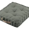 maxibazar Duo Coussin 45X45X10 Kaki Lin- Matelas Et Coussins De Sol