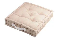 maxibazar Duo Coussin 45X45X10 Lin Ecru- Matelas Et Coussins De Sol