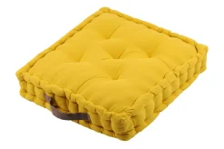 maxibazar Duo Coussin 45X45X10 Moutard Taupe- Matelas Et Coussins De Sol