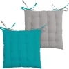 maxibazar Duo Galette 16Pts 40X40 Celadon Souris- Galettes De Chaise