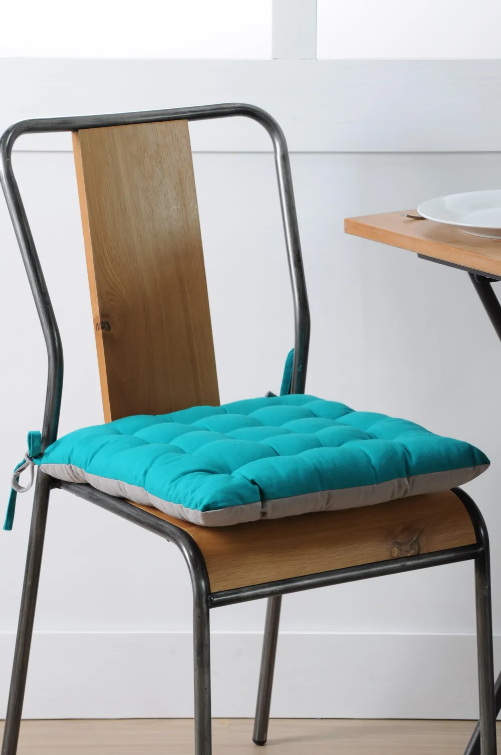 maxibazar Duo Galette 16Pts 40X40 Celadon Souris- Galettes De Chaise