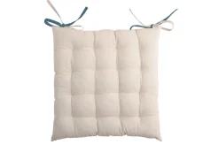 maxibazar Duo Galette 16Pts 40X40 Petrole Lin- Galettes De Chaise