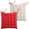 maxibazar Duo Galette 16Pts 40X40 Rouge Lin- Galettes De Chaise
