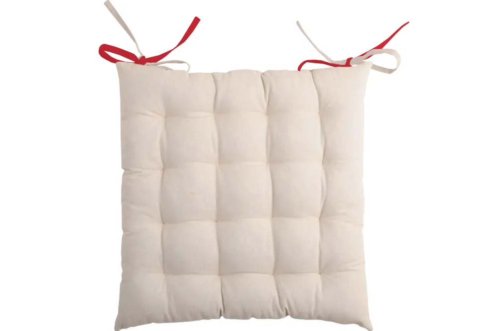 maxibazar Duo Galette 16Pts 40X40 Rouge Lin- Galettes De Chaise