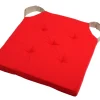 maxibazar Duo Galette Velcro 38X38X4 Rouge- Galettes De Chaise