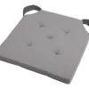 maxibazar Duo Galette Velcro 38X38X4 Souris Gris- Galettes De Chaise