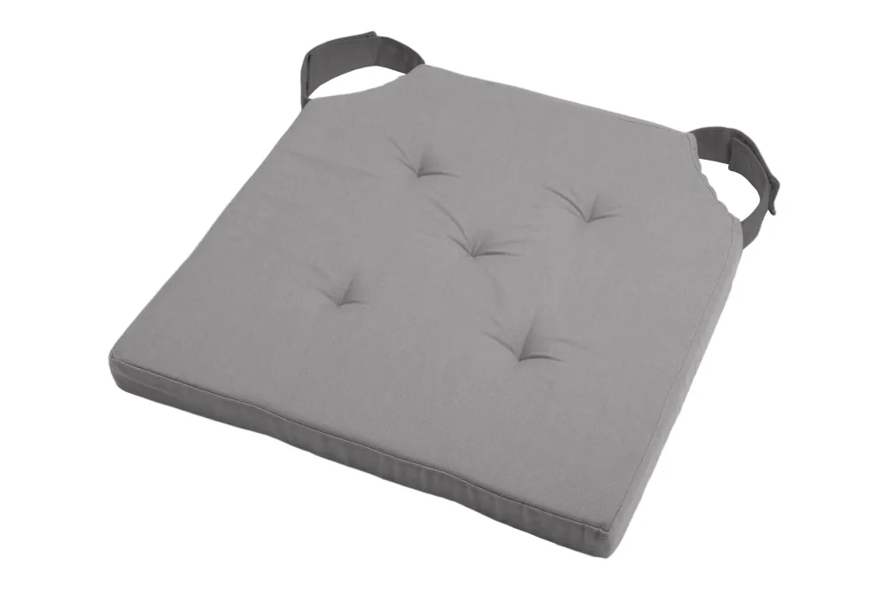 maxibazar Duo Galette Velcro 38X38X4 Souris Gris- Galettes De Chaise