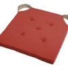 maxibazar Duo Galette Velcro 38X38X4 Terracotta Lin- Galettes De Chaise
