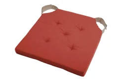 maxibazar Duo Galette Velcro 38X38X4 Terracotta Lin- Galettes De Chaise