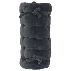 maxibazar Edredon Velours Coton Night Gris Fonce 70X180Cm- Housses De Couette