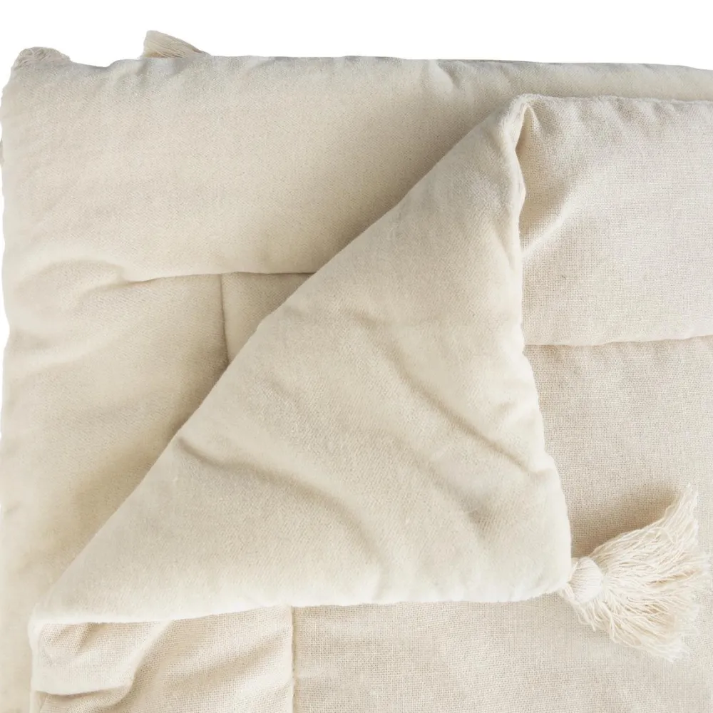 maxibazar Edredon Velours Coton Night Ivoire 150X150Cm- Couvre-Lits, Boutis Et Edredons