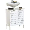 * Meubles Salle De Bain>Element Sous Lavabo 2 Portes Mdf Etagere Mdf Miami
