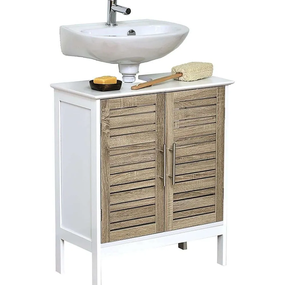 * Meubles Salle De Bain>Element Sous Lavabo Structure Mdf 2 Portes Et Etagere Interi